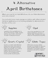 The birthstone color for april is white. Four Alternative April Birthstones Stunning Options Besides Diamonds Kosmic Krystals