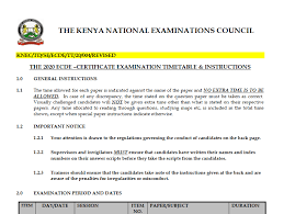 How kcpe was copied from textbooks, leaked to private schools. Revised Knec Certificate Ecde 2020 Timetable Teacher Co Ke