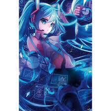 34 X 22 Hatsune Miku Screens Unframed Wall Poster Trends International In 2021 Miku Poster Hatsune Miku Poster Miku