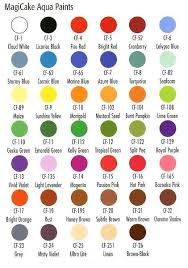 color charts for make up and face paints