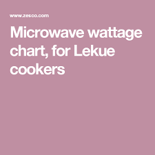 Microwave Wattage Chart For Lekue Cookers With Images Lekue Microwave Cooker