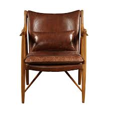 Chic style and comfortable swivel accent chair will become a classic focal point of your home with its fashion minimalist design. Homefare Mid Century Modern Wood And Leather Accent Chair In Brandy Brown Walmart Com Walmart Com