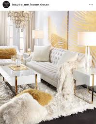 White And Gold Glam Living Room Decor Gold Living Room Glam Living Room