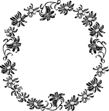 Circle black frame with copy space. Download Pin Floral Circle Clip Art Black And White Floral Border Png Image With No Background Pngkey Com