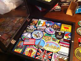 Pin By Hannah Delaney On Patch Collection Souvenir Display Travel Keepsakes Travel Crafts