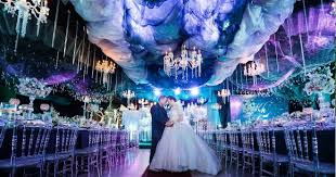 Transforming An Indoor Venue Into A Starry Starry Night Wedding Every Bride Des Starry Night Wedding Theme Starry Night Wedding Reception Starry Night Wedding