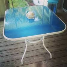 New Painting Glass Table Top Fun Ideas Patio Furniture Makeover Glass Top Table Glass Table