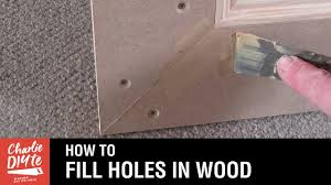 Kitchen cabinet doors get a lot of wear. How To Fill Holes In Wood Video 1 Youtube