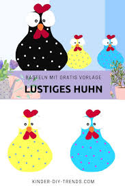 Basteln Mit Kindern Vorlage Lustiges Huhn Basteln Mit Kindern Sommer Fensterdeko Fensterbild In 2020 Basteln Mit Kindern Basteln Mit Kindern Sommer Basteln