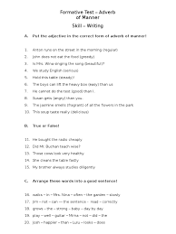 · adverbs of manner are used to . Adverb Of Manner Test Pdf