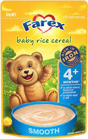 In my opinion millet and oats are the best for babies tummies as rice latest review: Heinz For Baby Food Products Recipes