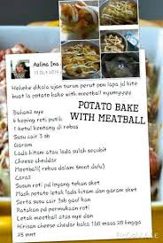 Potato Bake With Meatball Makanan Makanan Dan Minuman Roti Putih