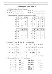 Savesave arbeitsblatt x for later. Mathematik Arbeitsmaterialien Einfuhrung Division Umkehraufgaben Zum 1x1 4teachers De