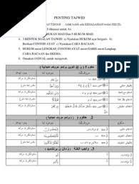 Nota Penting Tajwid Pdf