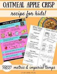 Oatmeal Apple Crisp A Recipe For Kids Liz S Early Learning Spot Apple Crisp With Oatmeal Apple Crisp Recipes Kids Meals