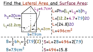 Calculate the base area of the triangular prism whose length is 9cm and height is 12 cm? How Do You Find The Lateral And Surface Areas Of A Triangular Prism Virtual Nerd