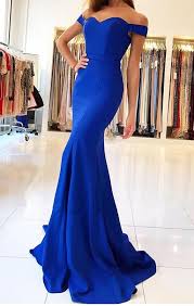 Royal Blue Off The Shoulder Sweetheart Floor Length Trumpet Formal Dress Prom Dress Evening Dresses Prom Prom Dresses Blue Cute Prom Dresses
