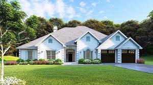 Rooflines were low with wide eaves. European Ranch Style House Plan 4 Bedroom 3 Bathroom