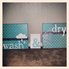 Yep I Made These Quick Easy Diy Laundry Room Paintings Canvas Acrylic Paint Letter Stickers Stencils And Painting Bathroom Room Paint Laundry Room Diy
