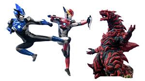The two main characters, katsumi and isami minato, are brothers who live with their younger sister and father who run a specialty store. Ultraman R B Vs Grigio Bone Render By Giantcatbass On Deviantart