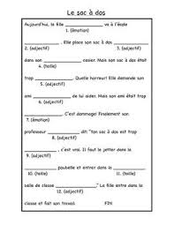 Mad libs in spanish printables. French Madlibs Adjectives Part 1 Learn French Teaching French Adjectives