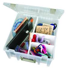 Feature Extra Depth Allows For Storage Of Larger Bulkier Supplies Use Open Core Without Dividers Craft Storage Box Craft Storage Card Making Supplies