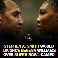 Serena Williams made an unannounced entrance at the 2025 #SuperBowl halftime,  and Stephen A. Smith had plenty to say. Get the ESPN star's complete  reaction at the lincoln bio up 🔝