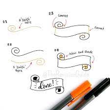 Apsi S Sketchnotes And Doodles On Instagram How To Draw Banners Therevisionguide Howto Add These To Your Banner Drawing Lettering Bullet Journal Doodles