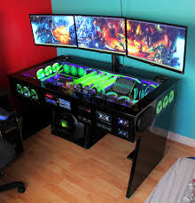 Diy Computer Desk Designs In 2020 Gaming Computer Desk Gaming Desk Setup Diy Computer Desk