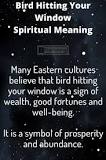 Image result for what does it mean when a bird keeps flying into your window