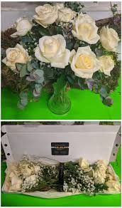 Send flowers by post with bunches with free uk delivery. 12 White Roses Eucalyptus Bouque Sunflowers Florist