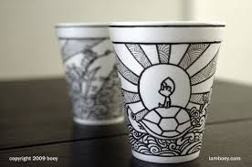Sharpie Cup Art X Post From R Pics Cup Art Coffee Cup Art Sharpie Drawings