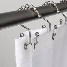 Gliding Bathroom Shower Curtain Hooks Shower Curtain Hooks Bathroom Shower Curtains Double Shower Curtain