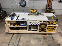 Pdf Mobile Project Center Workbench Plans Dewalt Kreg Miter Saw Stand Table Saw Outfeed Router Table Planer Stand Dust Collect Workbench Plans Workbench Plans Diy Workbench