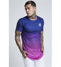 Slim Fit Asimetrik Kesim Erkek Tshirt Renk Gecisli Lacivert Mor Giyim Moda Erkek Erkekgiyim Erkekmodasi Tshirt Erkekts Fit Tisort Modelleri Erkek Giyim