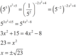 By taking the corresponding root, unless the exponent is a variable, in that case use a logarithm. Exponential Equations Mathbitsnotebook A2 Ccss Math