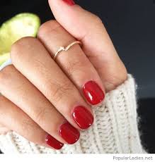 Red acrylic nails are the ultimate chameleon. My Sweet Short Red Nails Red Gel Nails Red Manicure Red Nails
