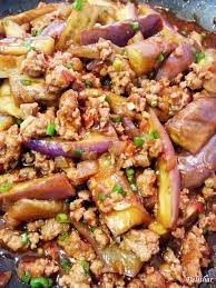 Spicy Eggplant With Minced Pork Delishar Singapore Cooking Recipe And Food Blog Recipe Spicy Eggplant Pork Mince Recipes Minced Meat Recipe