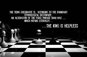From middle english chekmat, from old french eschec mat, from arabic شَاهُ مَاتَ‎ (šāhu māta), from persian شاه مات‎ (šâh mât, the king is dead). Digital Checkmate Inc Linkedin
