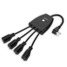 Amazonsmile Outdoor Smart Plug Surge Protector Powrui Smart Power Strip With 4 Outlet Extender Remote Control Ti Outlet Extender Outdoor Outlet Smart Plug