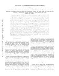 Pdf Microscope Project For Undergraduate Laboratories