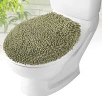 Toilet Lid Cover - Sage Green, Plush Microfiber Oval Toilet Seat Covers for  Bathroom, Machine Washable Elongated Toilet Cover Seat, Stretches up to ...