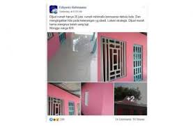 Belakang mitra 10 gatsu barat lebar jalan akses 8 meter denpasar harga jual rp 1.300.000.000 m shm+imb listrik 3500 watt air sumur bor lt 125 m2 lb 195 m2 kt 3+1 km 3+1 ruang tamu, ruang keluarga, teras depan, teras belakang. Rumah Ini Dijual Rp 25 Juta Lokasinya Bikin Netizen Berpikir Ulang Hitekno Com