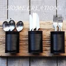 Diy Recup Detourner Des Boites De Conserve En Objets Deco En 2020 Diy Recup Boite De Conserve Range Couverts
