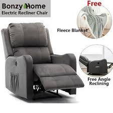 Advertisement Electric Recliner Chair Sofa Free Angle Padded Overstuffed Comfy Velvet Fabric Recliner Chair Electric Recliners Modern Sofa