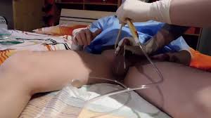 家庭导尿期间射精（射精），由“护士”：-） - 导尿挤奶