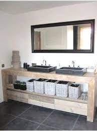 Arredo Bagno Mobile In Legno Con Cassetti 150x50x75 Per Due Lavabi Mobile Bagno Arredamento Bagno Bagno Legno