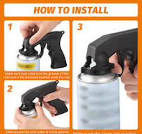 2 Pieces Spray Paint Can Trigger Handle Instant Aerosol Trigger Handle Tool  Spray Gun with Full Grip for for Paint, Adhesives, and Lubricants (Black ...