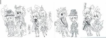Want to discover art related to fnaf_anime? Fnaf Cute Animatronics Coloring Pages