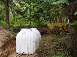 Plastic Underground Shelter Hook Up The Piping Fill With Water And Then Backfill Around And Over Underground Shelter Septic Tank Exterior Design